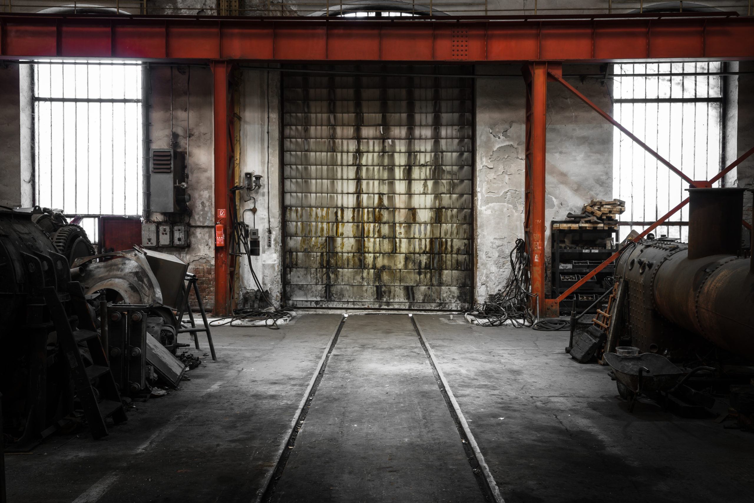 Old,Industrial,Metal,Gate
